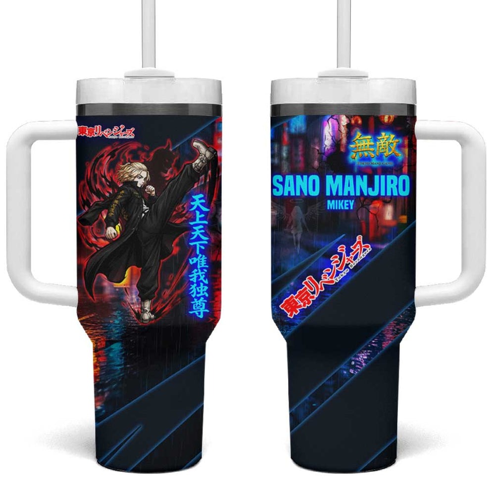 Sano Manjiro Mikey Tumbler With Handle Neon Tokyo Gang Aesthetic Style TS04 Sano Manjiro Mikey Tumbler With Handle Neon Tokyo Gang Aesthetic Style TS04