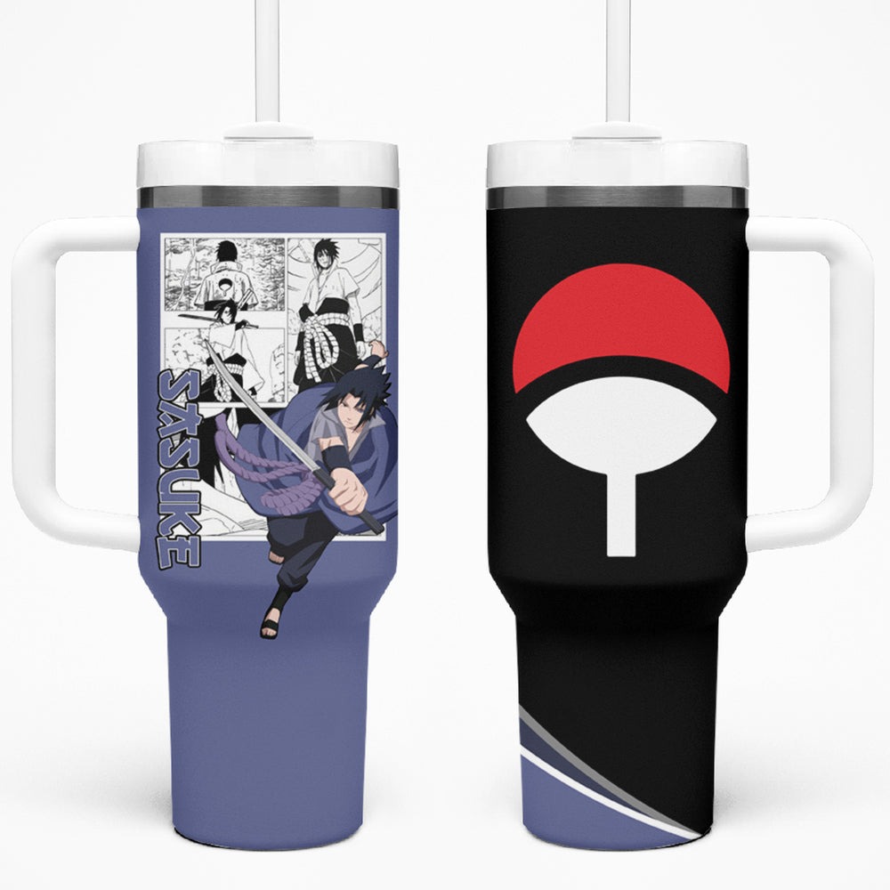 Sasuke - Naruto Tumbler With Handle Anime Mix Manga Style TS04 Sasuke - Naruto Tumbler With Handle Anime Mix Manga Style TS04