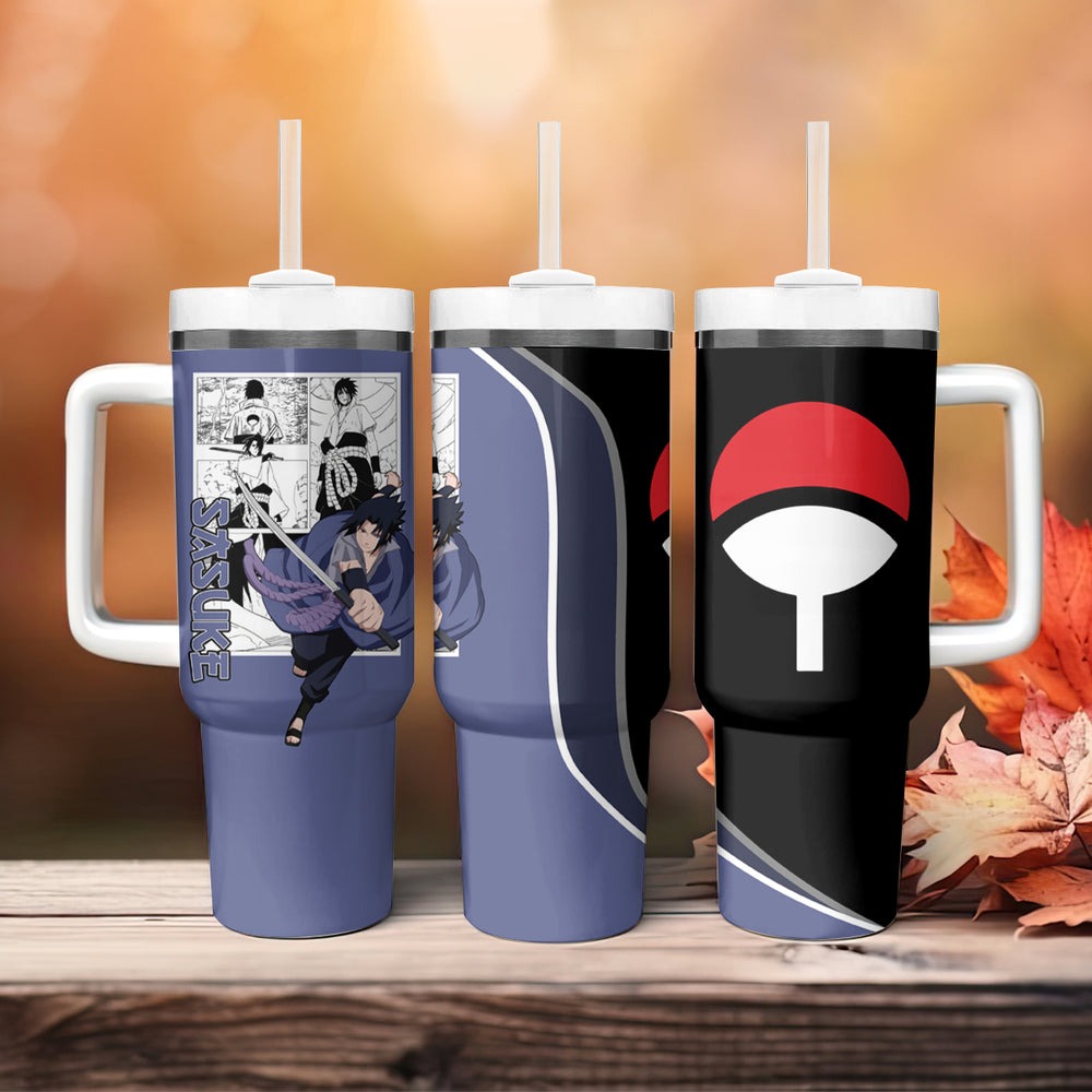 Sasuke - Naruto Tumbler With Handle Anime Mix Manga Style TS04 Sasuke - Naruto Tumbler With Handle Anime Mix Manga Style TS04