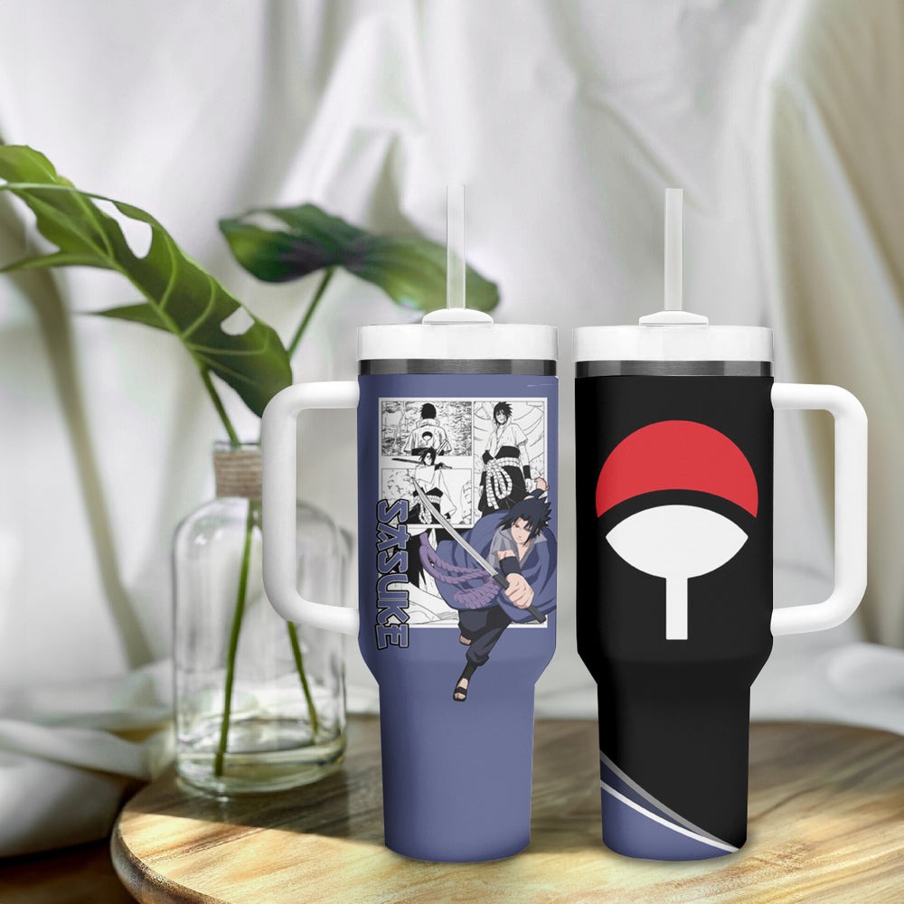 Sasuke - Naruto Tumbler With Handle Anime Mix Manga Style TS04 Sasuke - Naruto Tumbler With Handle Anime Mix Manga Style TS04
