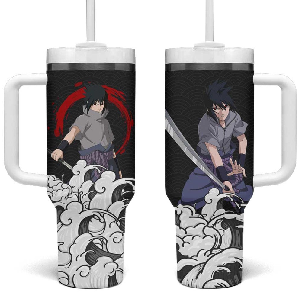 Sasuke Uchiha Japanese Kanagawa - Naruto Tumbler With Handle Anime Japan Style TS04 Sasuke Uchiha Japanese Kanagawa - Naruto Tumbler With Handle Anime Japan Style TS04