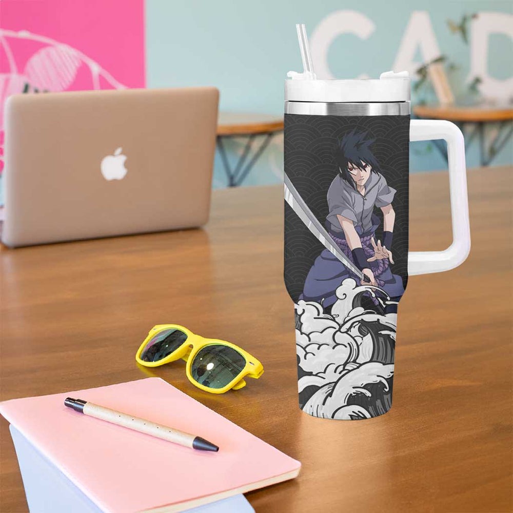 Sasuke Uchiha Japanese Kanagawa - Naruto Tumbler With Handle Anime Japan Style TS04 Sasuke Uchiha Japanese Kanagawa - Naruto Tumbler With Handle Anime Japan Style TS04