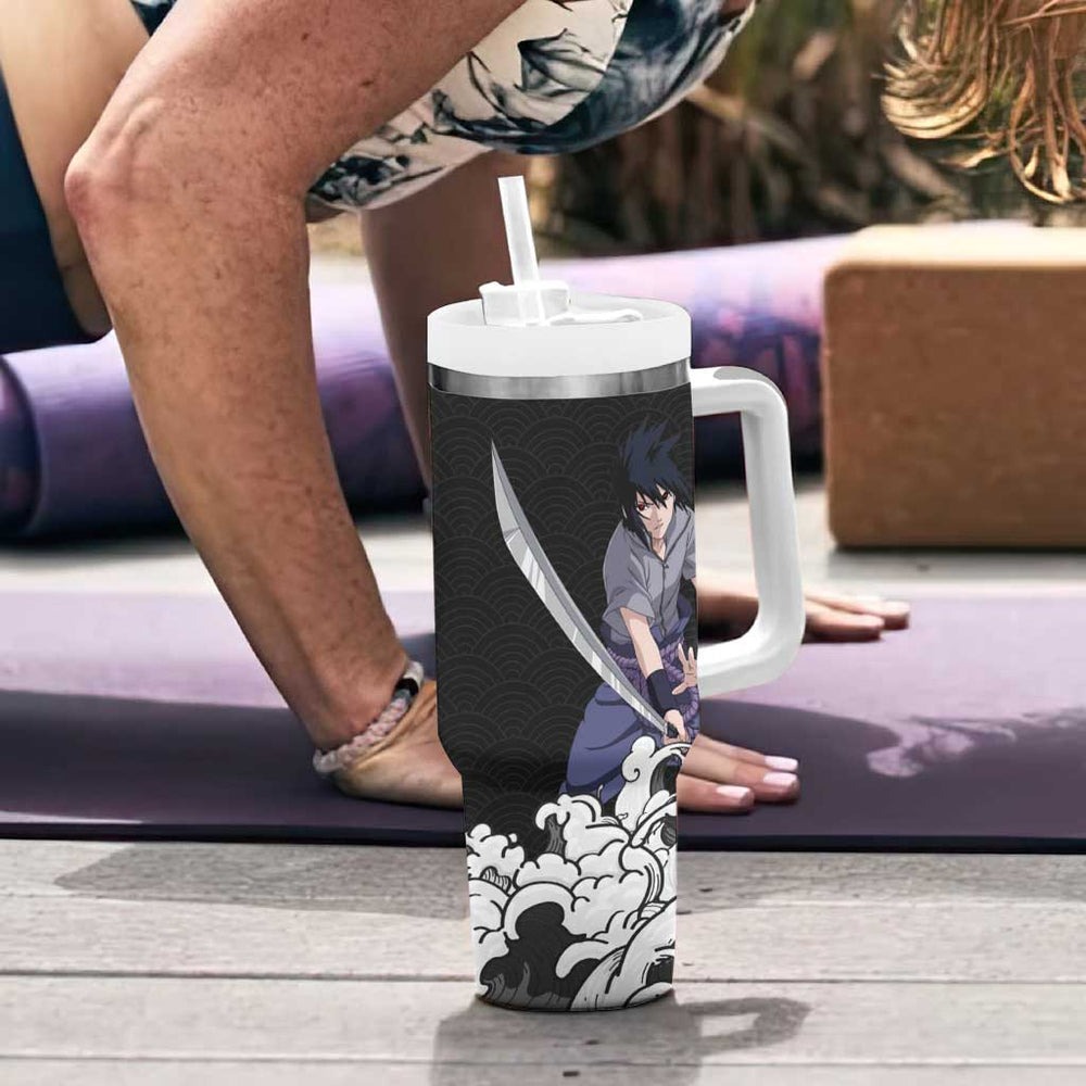 Sasuke Uchiha Japanese Kanagawa - Naruto Tumbler With Handle Anime Japan Style TS04 Sasuke Uchiha Japanese Kanagawa - Naruto Tumbler With Handle Anime Japan Style TS04
