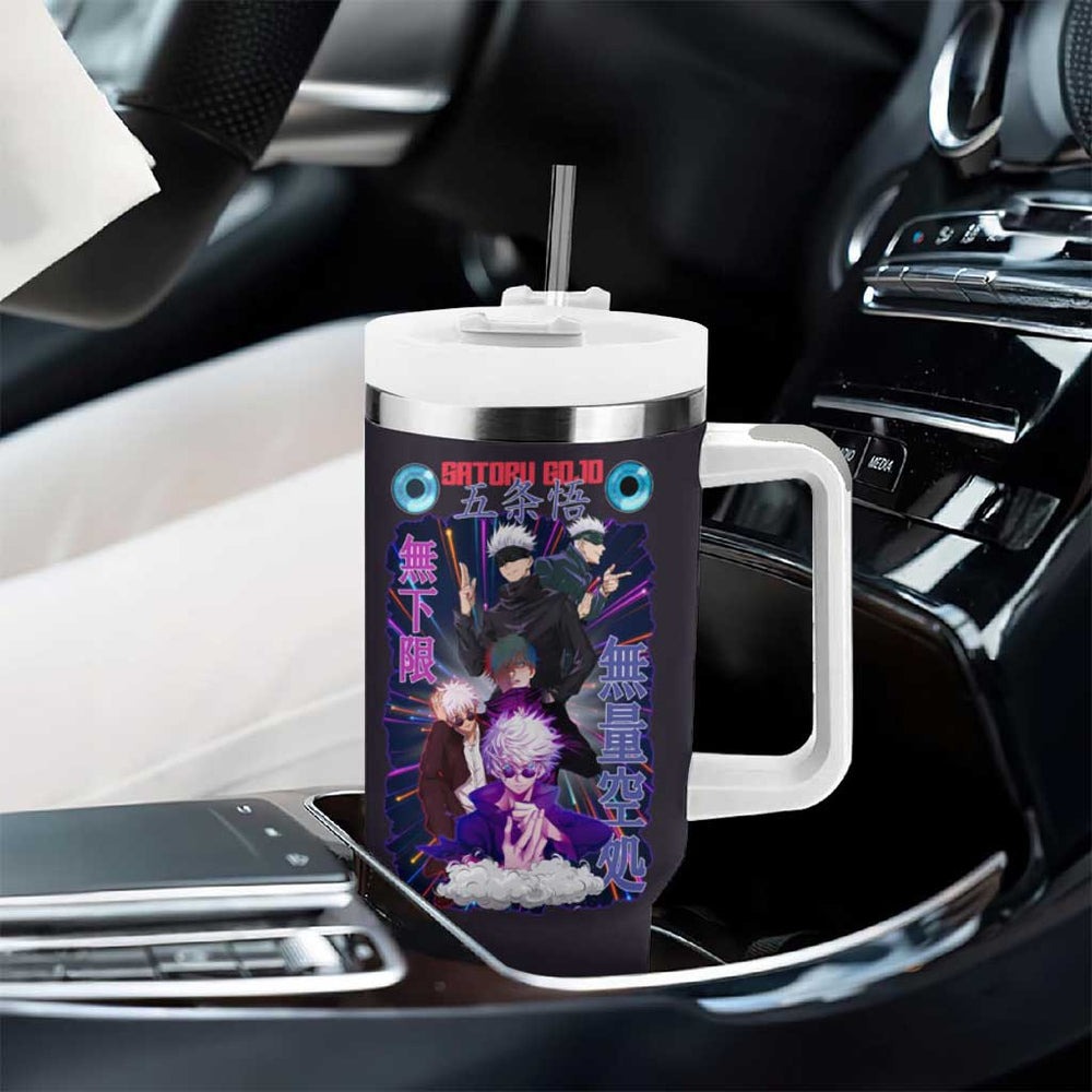 Satoru Gojo V3 Jujutsu Kaisen Tumbler With Handle Anime Style TS04 Satoru Gojo V3 Jujutsu Kaisen Tumbler With Handle Anime Style TS04