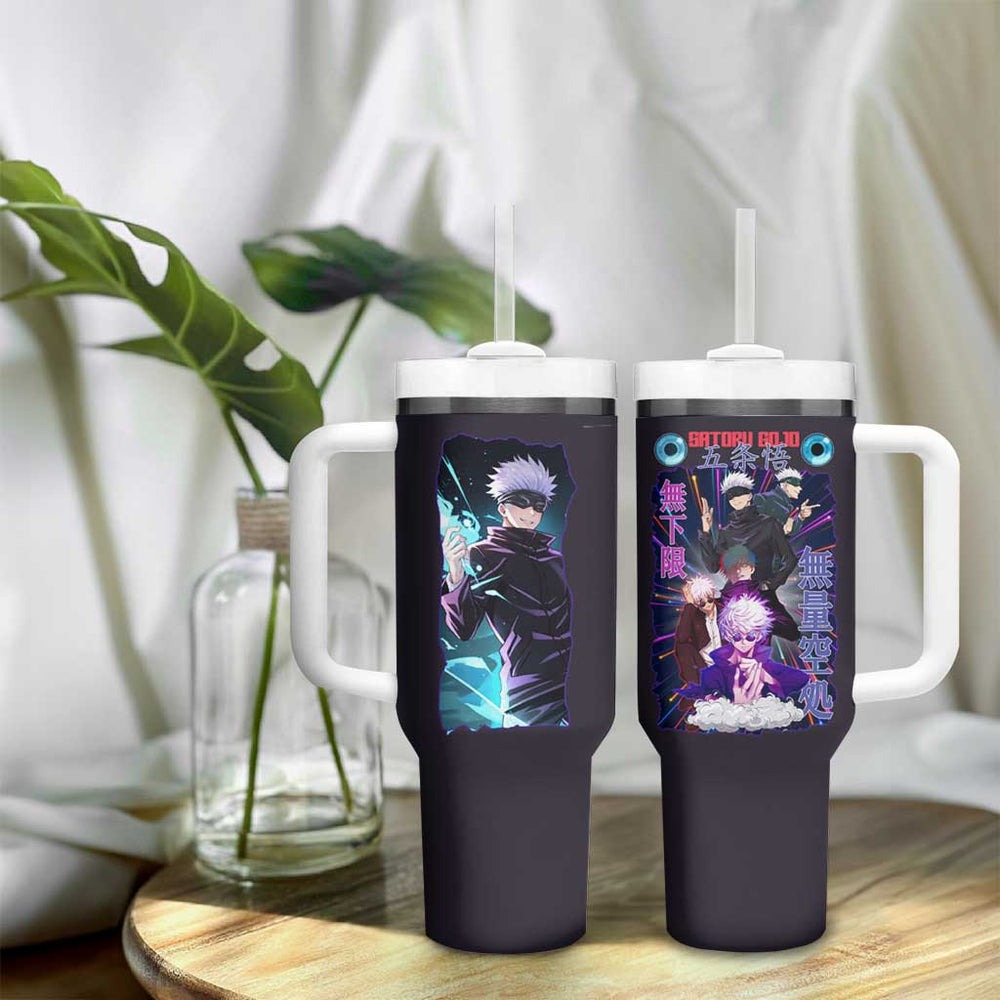 Satoru Gojo V3 Jujutsu Kaisen Tumbler With Handle Anime Style TS04 Satoru Gojo V3 Jujutsu Kaisen Tumbler With Handle Anime Style TS04