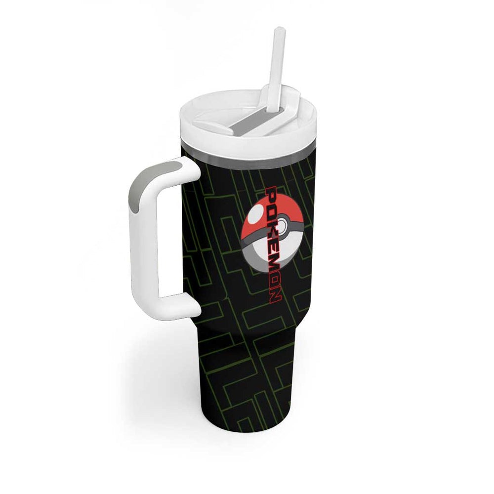 Sceptile Poké Tumbler With Handle Neon Retro Anime Style TS04 Sceptile Poké Tumbler With Handle Neon Retro Anime Style TS04