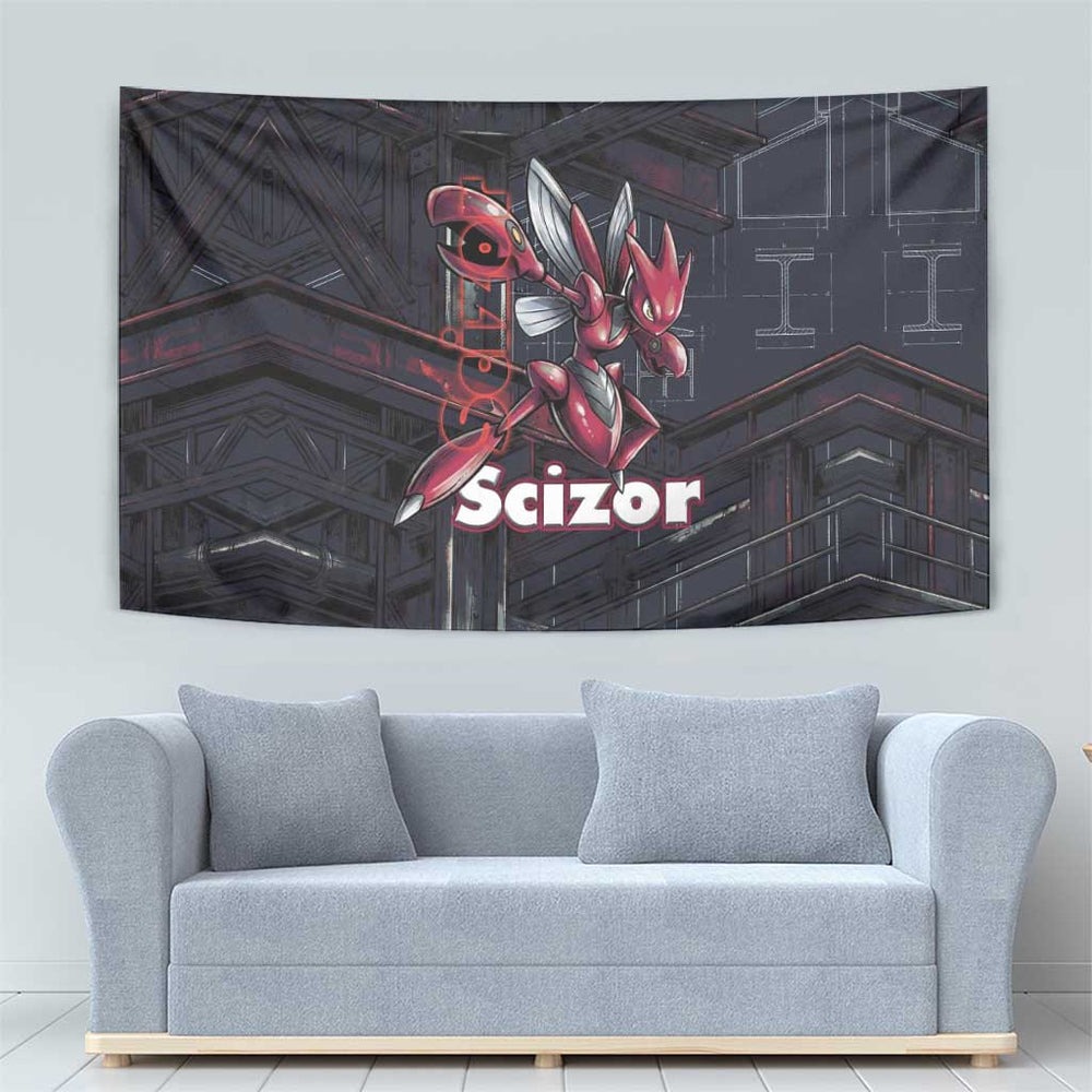Scizor Battle Armor Tapestry Scizor’s Domain - Claws of Precision TS04