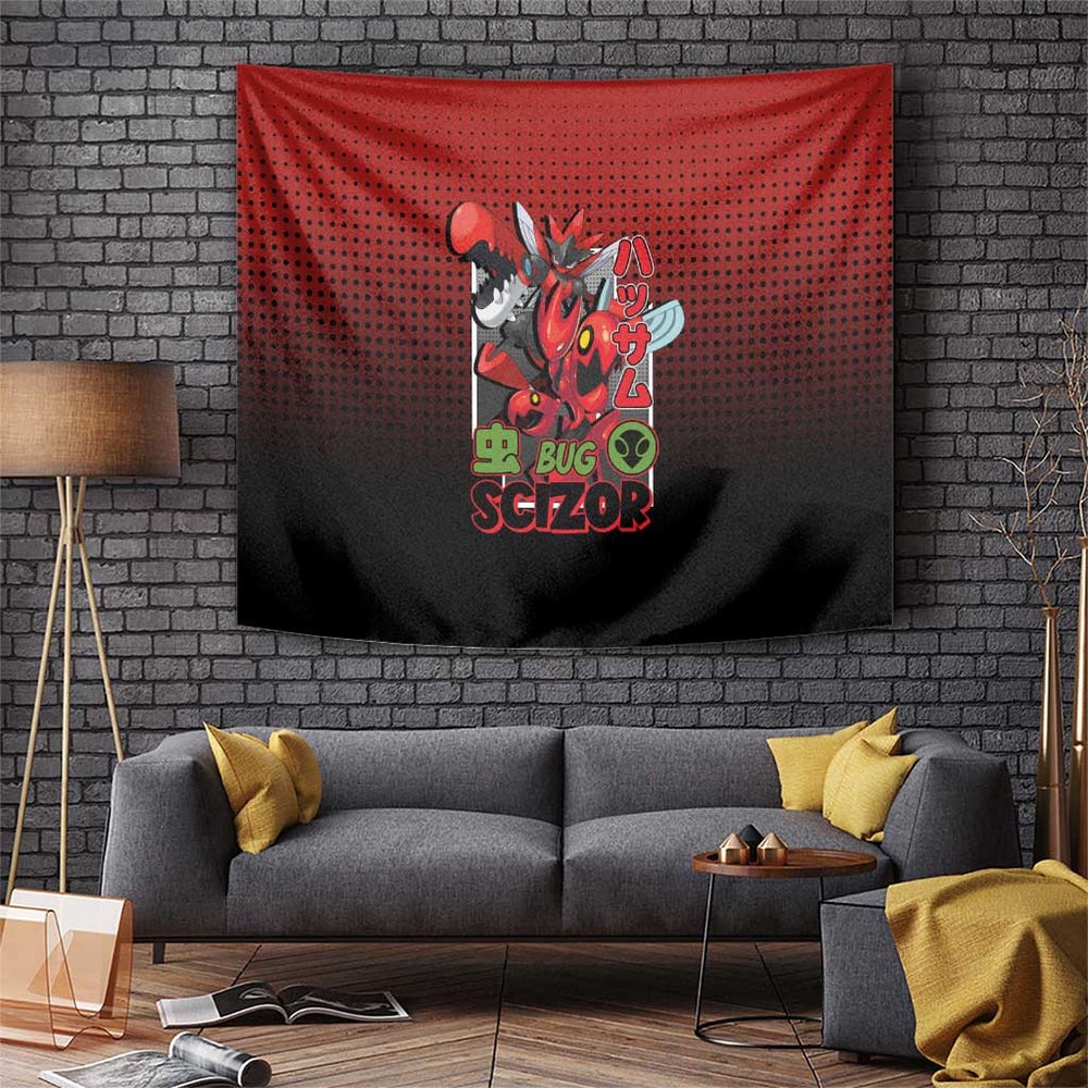 Scizor from Poké Tapestry with Bug Type Ability and Battle Ready Pose Design TS04