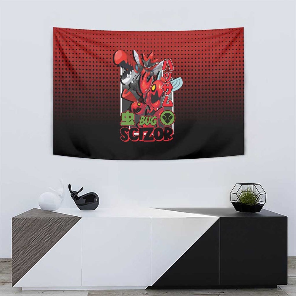 Scizor from Poké Tapestry with Bug Type Ability and Battle Ready Pose Design TS04