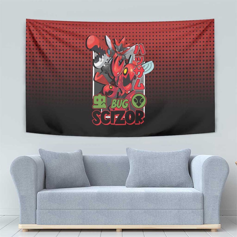 Scizor from Poké Tapestry with Bug Type Ability and Battle Ready Pose Design TS04
