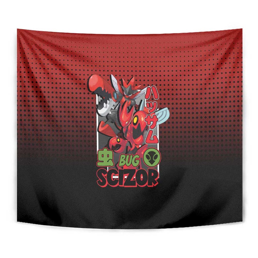 Scizor from Poké Tapestry with Bug Type Ability and Battle Ready Pose Design TS04