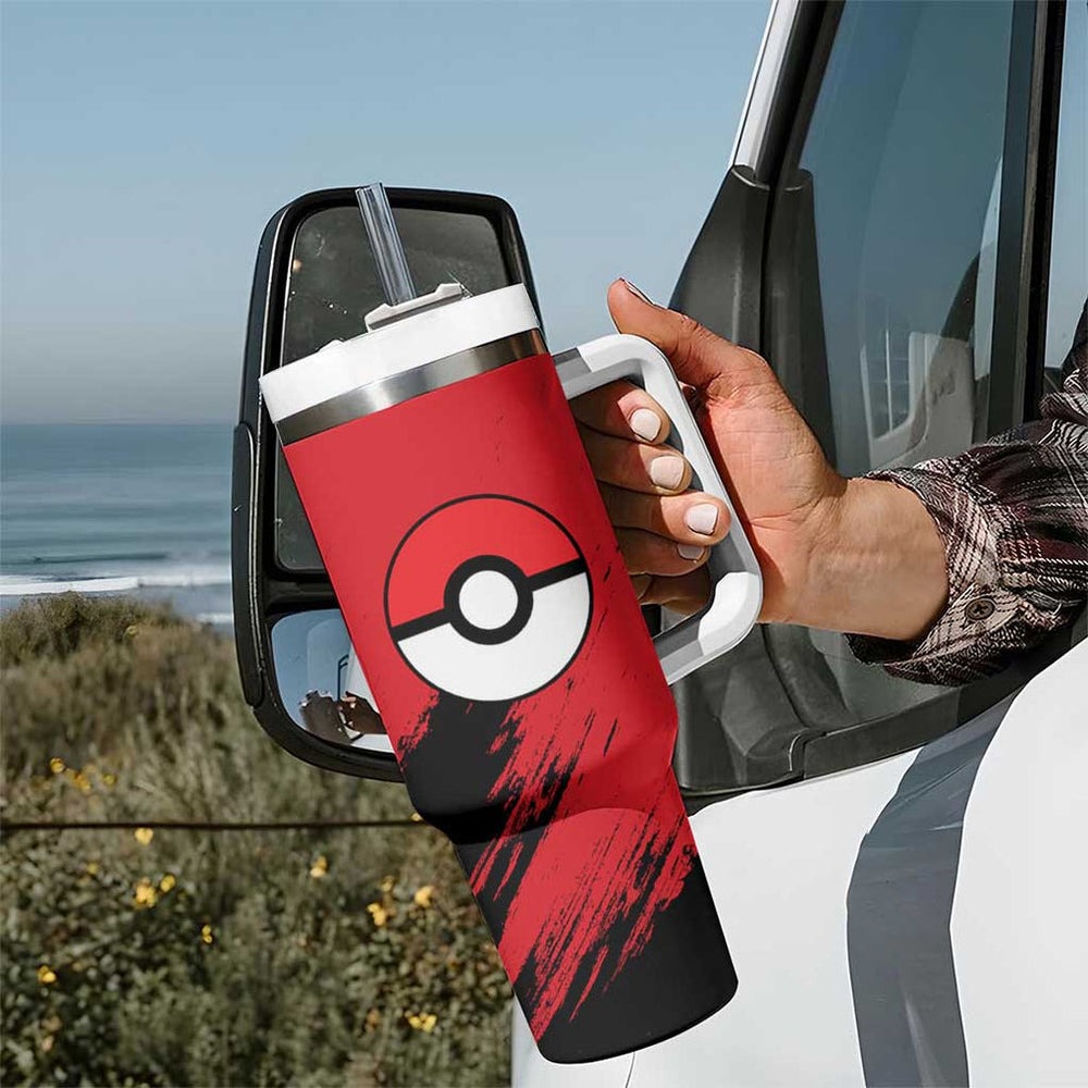 Scizor Poke Tumbler With Handle Anime Style TS04