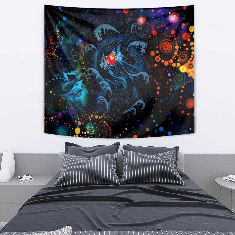 Sea Creatures Ponyo Studio Ghibli Tumbler With Handle Trippy Style TS04 Sea Creatures Ponyo Studio Ghibli Tumbler With Handle Trippy Style TS04