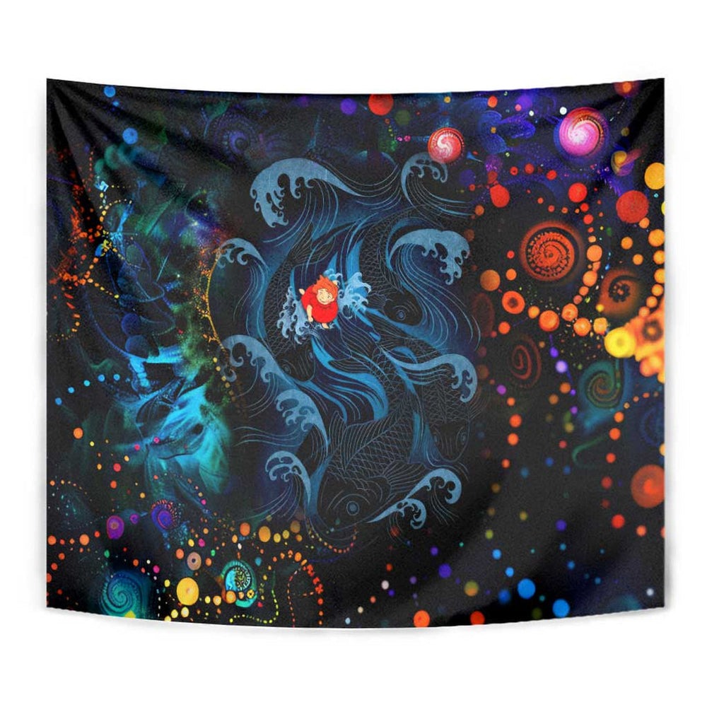 Sea Creatures Ponyo Studio Ghibli Tumbler With Handle Trippy Style TS04 Sea Creatures Ponyo Studio Ghibli Tumbler With Handle Trippy Style TS04