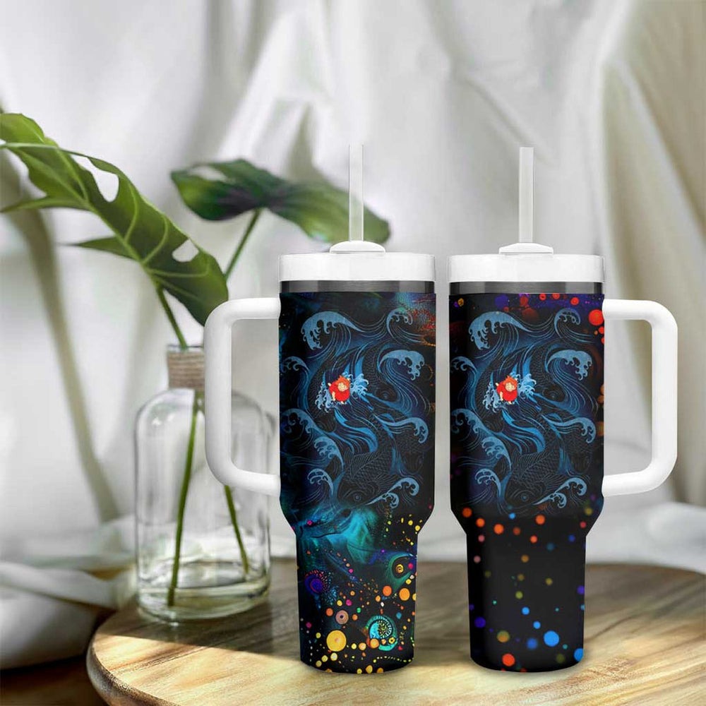 Sea Creatures Ponyo Studio Ghibli Tumbler With Handle Trippy Style TS04 Sea Creatures Ponyo Studio Ghibli Tumbler With Handle Trippy Style TS04