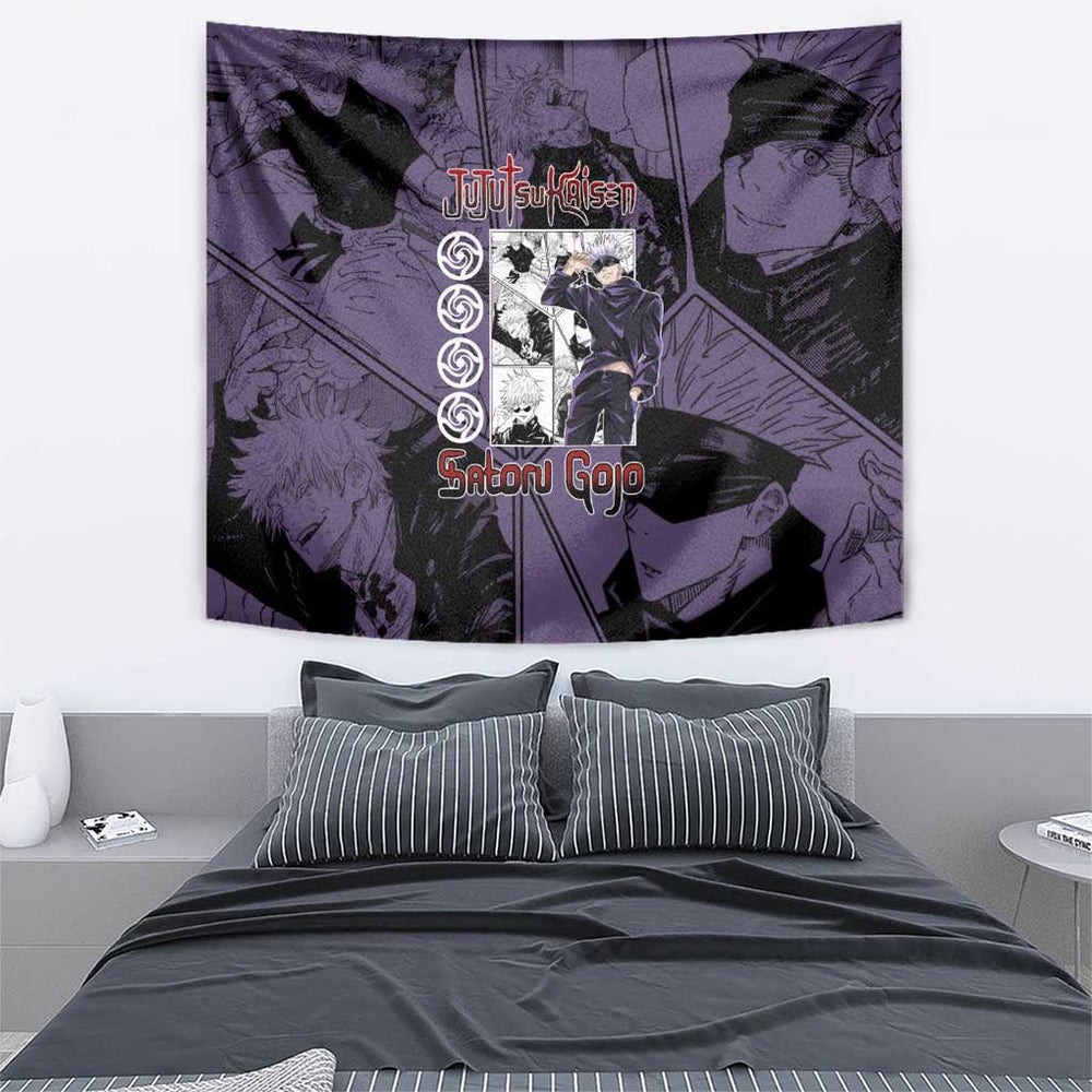 Sensei Gojo Satoru - Jujutsu Kaisen Tapestry Japan Anime Style TS04