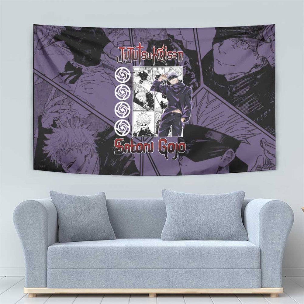 Sensei Gojo Satoru - Jujutsu Kaisen Tapestry Japan Anime Style TS04