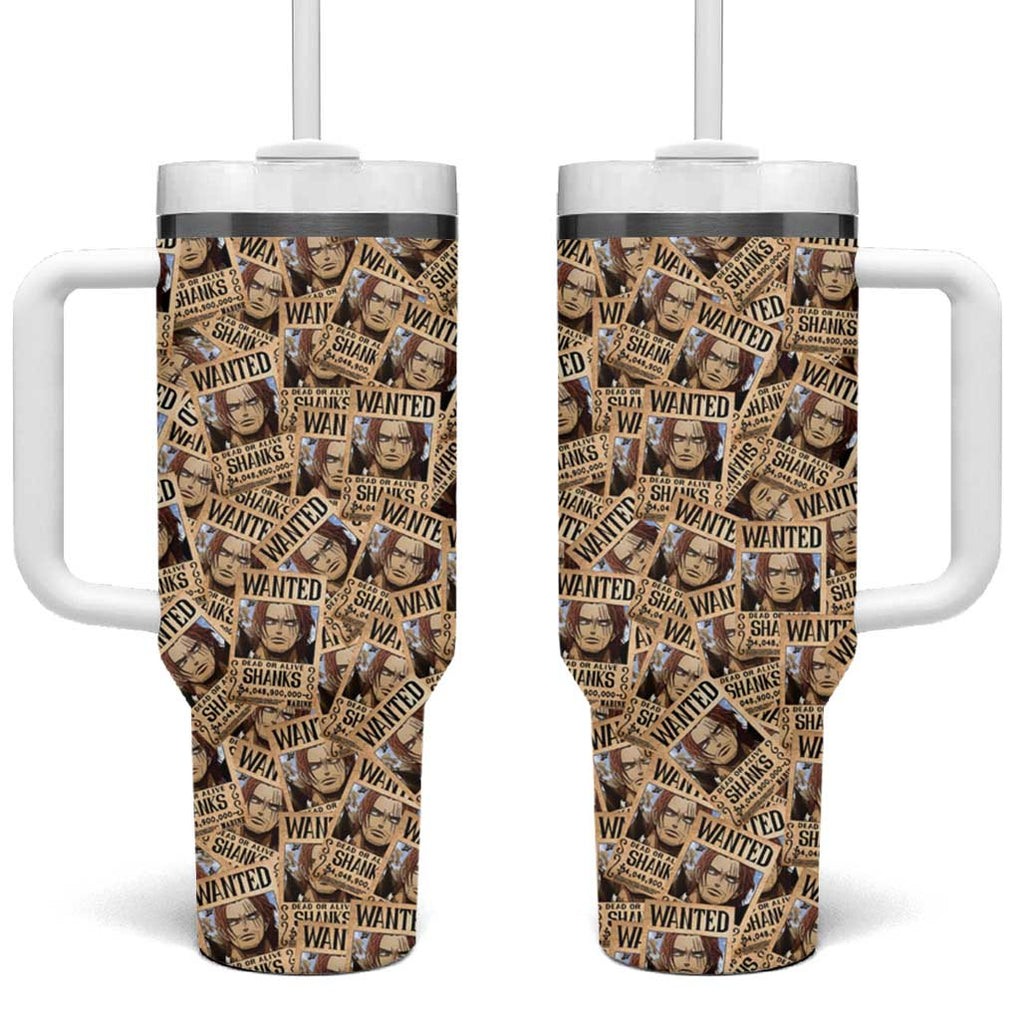 Shank Wanted - One Piece Tumbler With Handle Anime Style TS04
