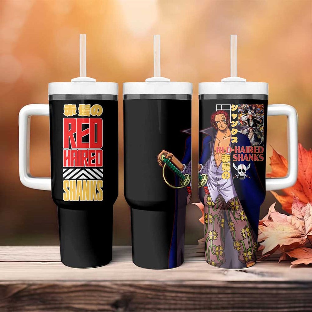 Shanks V2 One Piece Tumbler With Handle Anime Style TS04 Shanks V2 One Piece Tumbler With Handle Anime Style TS04