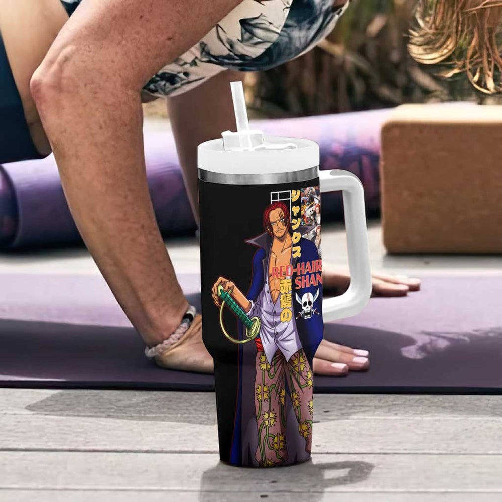 Shanks V2 One Piece Tumbler With Handle Anime Style TS04 Shanks V2 One Piece Tumbler With Handle Anime Style TS04