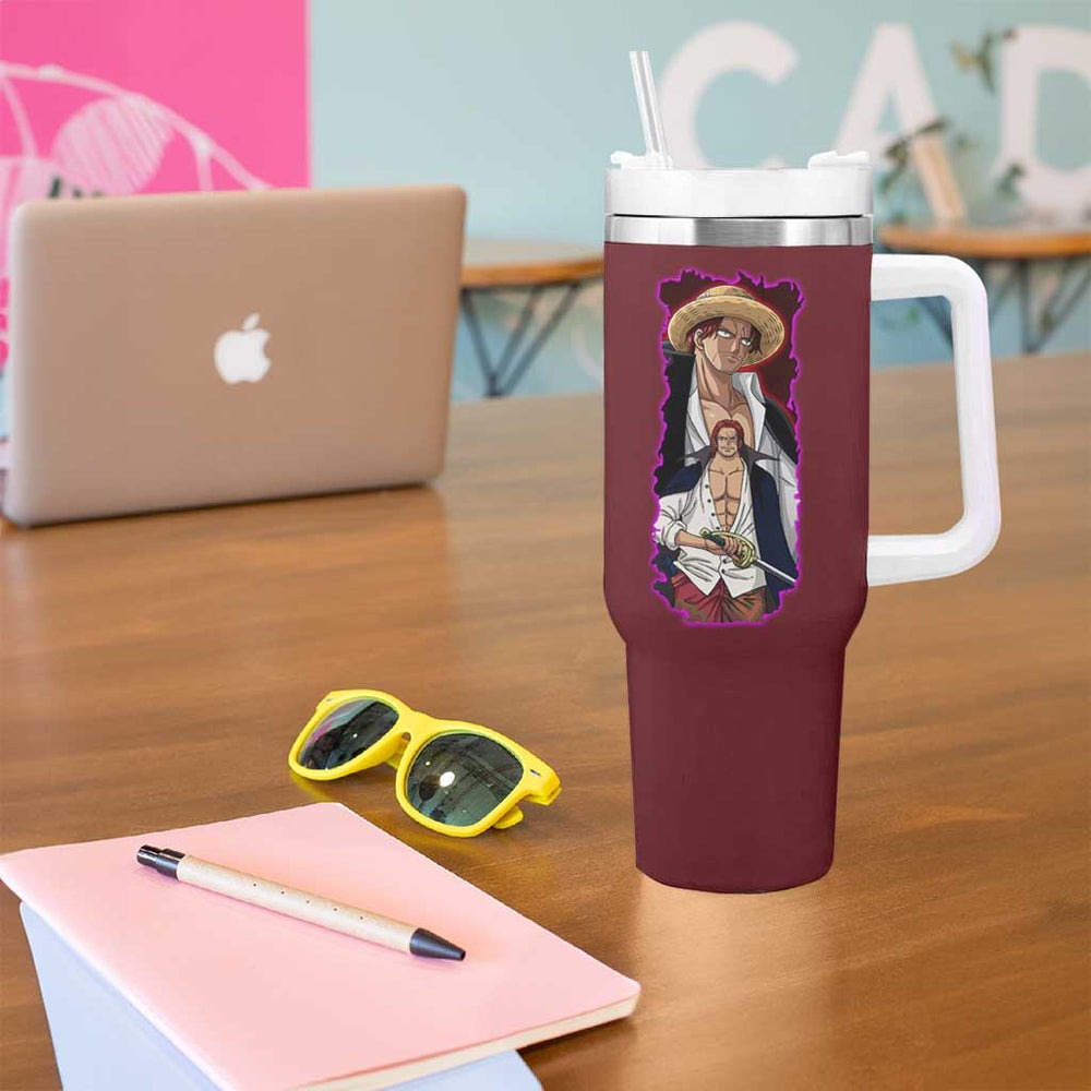 Shanks V3 One Piece Tumbler With Handle Japan Anime Style TS04 Shanks V3 One Piece Tumbler With Handle Japan Anime Style TS04