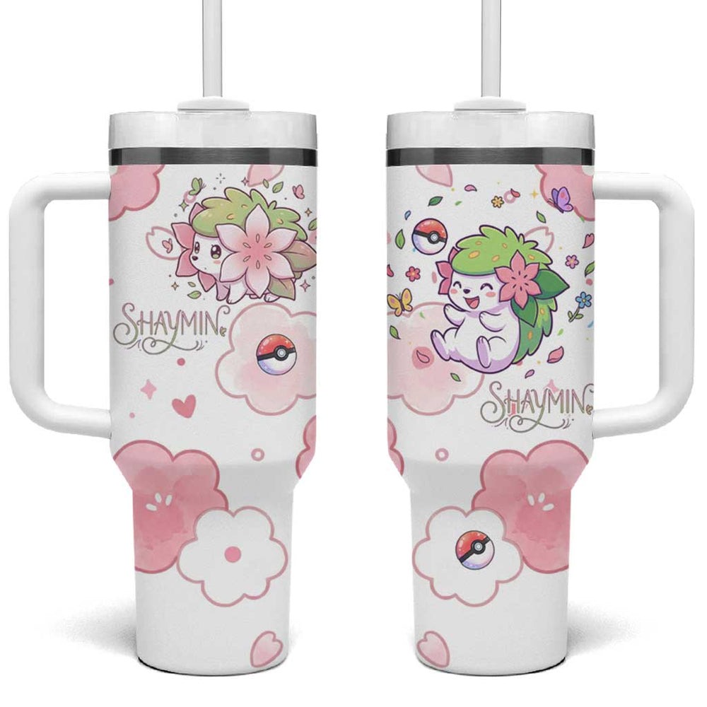 Shaymin Tumbler With Handle Floral Pastel Blossom Art TS04 Shaymin Tumbler With Handle Floral Pastel Blossom Art TS04
