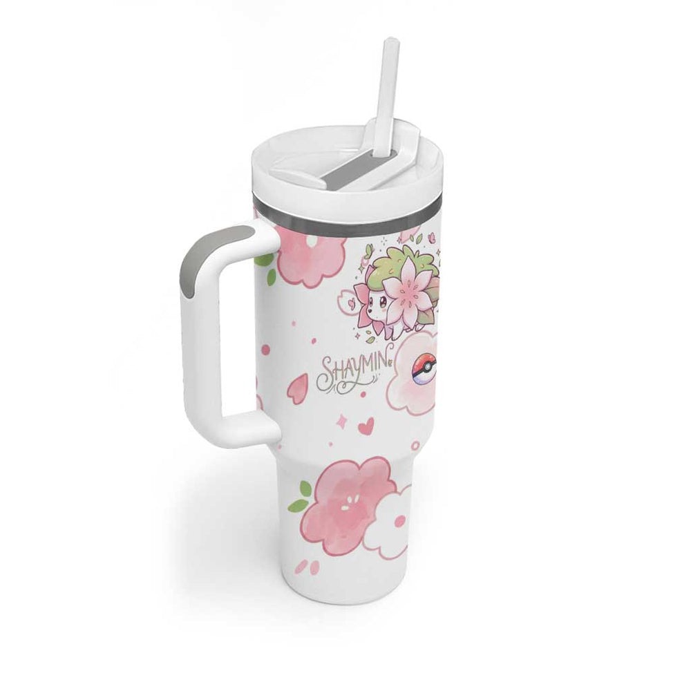 Shaymin Tumbler With Handle Floral Pastel Blossom Art TS04 Shaymin Tumbler With Handle Floral Pastel Blossom Art TS04