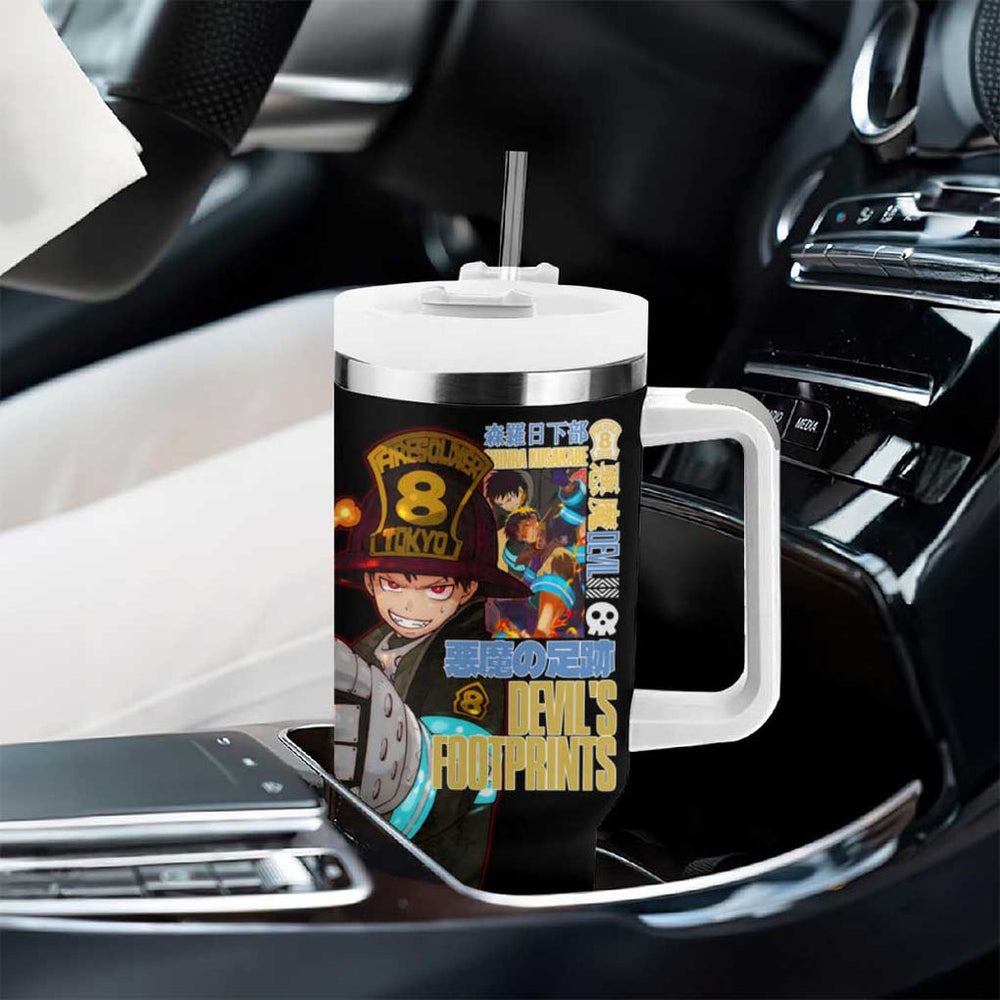 Shinra Kusakabe Fire Force Tumbler With Handle Anime Style TS04 Shinra Kusakabe Fire Force Tumbler With Handle Anime Style TS04