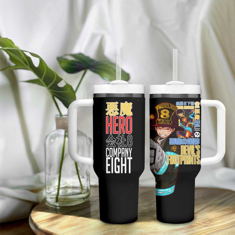 Shinra Kusakabe Fire Force Tumbler With Handle Anime Style TS04 Shinra Kusakabe Fire Force Tumbler With Handle Anime Style TS04