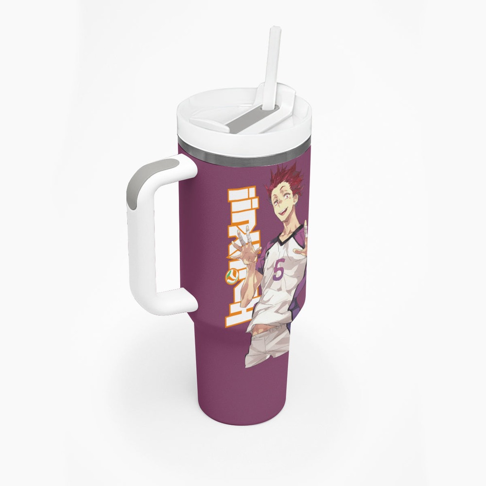Shiratorizawa Satori Tendo Tumbler With Handle Haikyu TS04 Shiratorizawa Satori Tendo Tumbler With Handle Haikyu TS04