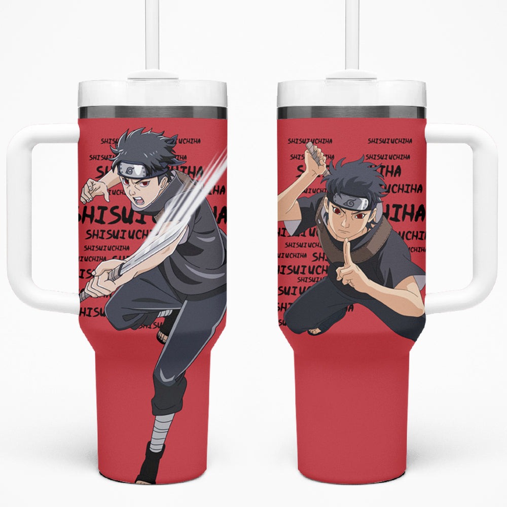 Shisui Uchiha Tumbler With Handle Style Manga TS04 Shisui Uchiha Tumbler With Handle Style Manga TS04