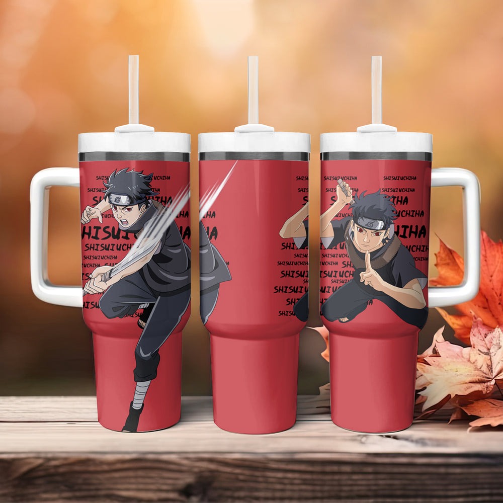 Shisui Uchiha Tumbler With Handle Style Manga TS04 Shisui Uchiha Tumbler With Handle Style Manga TS04
