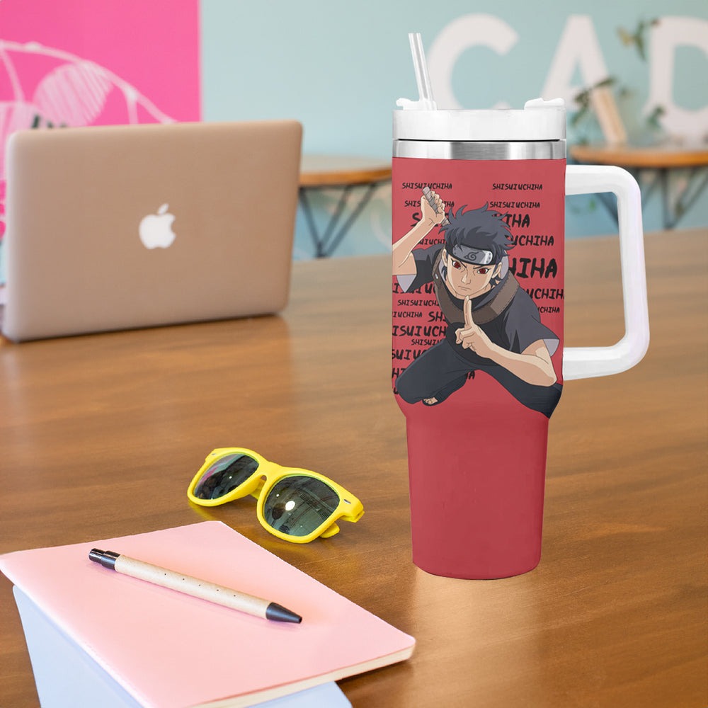 Shisui Uchiha Tumbler With Handle Style Manga TS04 Shisui Uchiha Tumbler With Handle Style Manga TS04