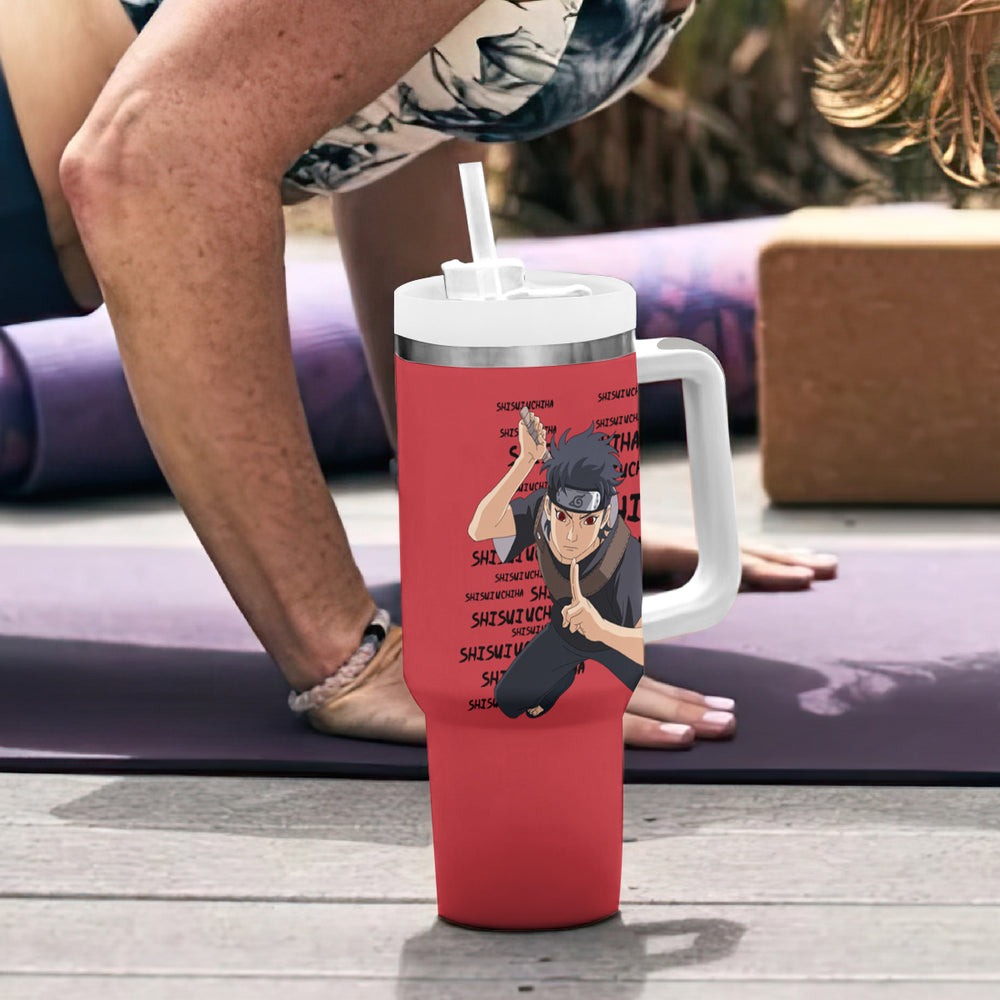 Shisui Uchiha Tumbler With Handle Style Manga TS04 Shisui Uchiha Tumbler With Handle Style Manga TS04