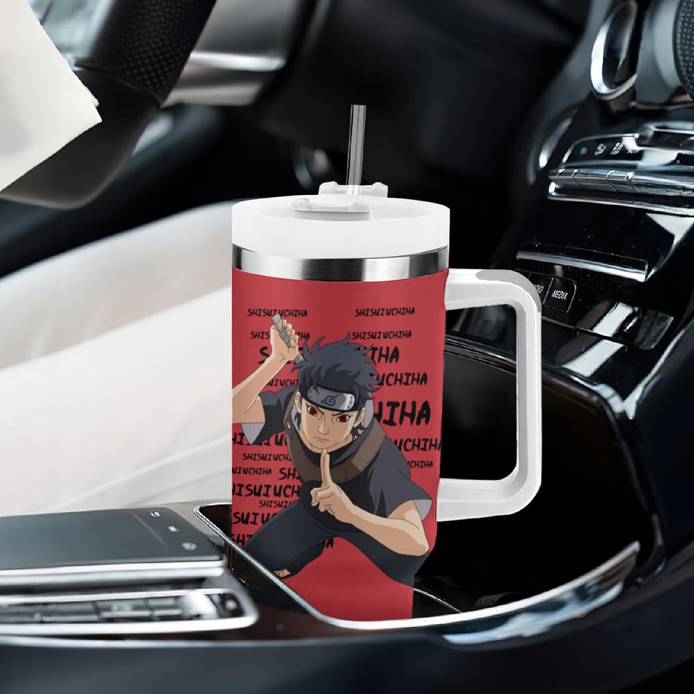 Shisui Uchiha Tumbler With Handle Style Manga TS04 Shisui Uchiha Tumbler With Handle Style Manga TS04