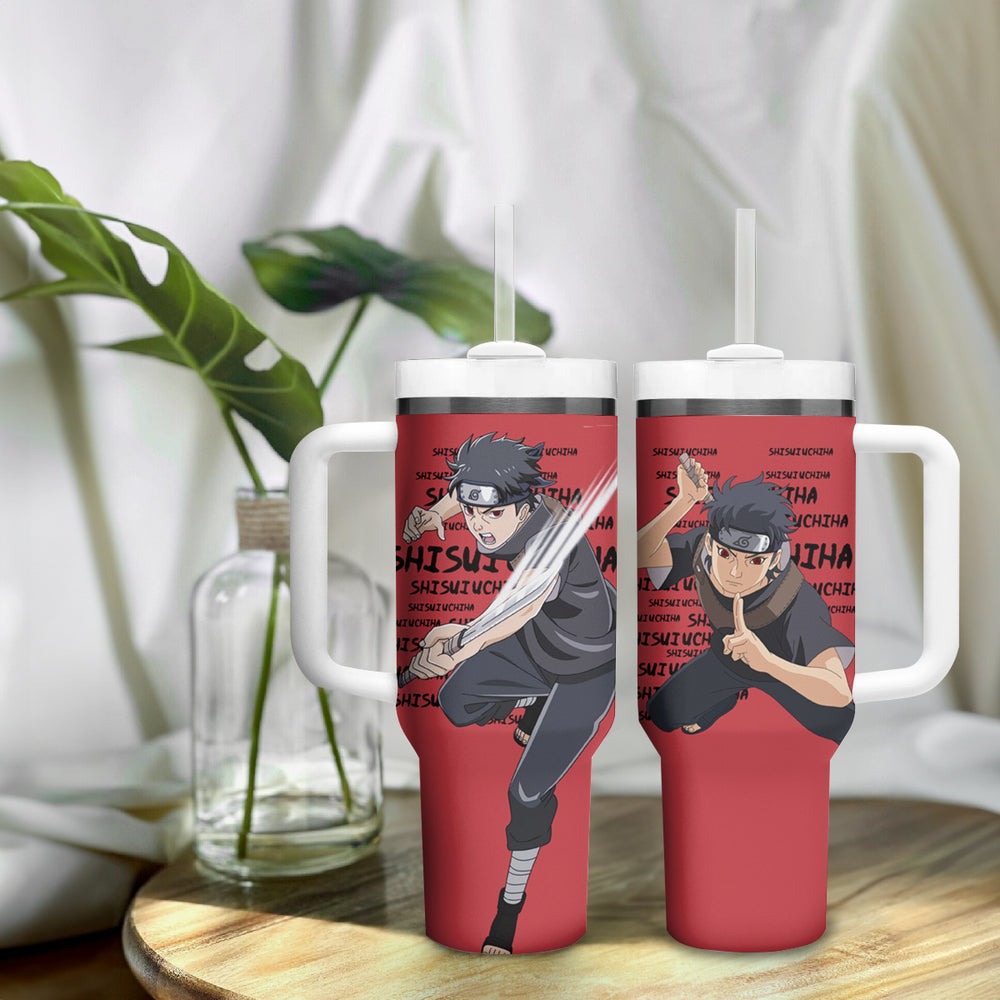 Shisui Uchiha Tumbler With Handle Style Manga TS04 Shisui Uchiha Tumbler With Handle Style Manga TS04