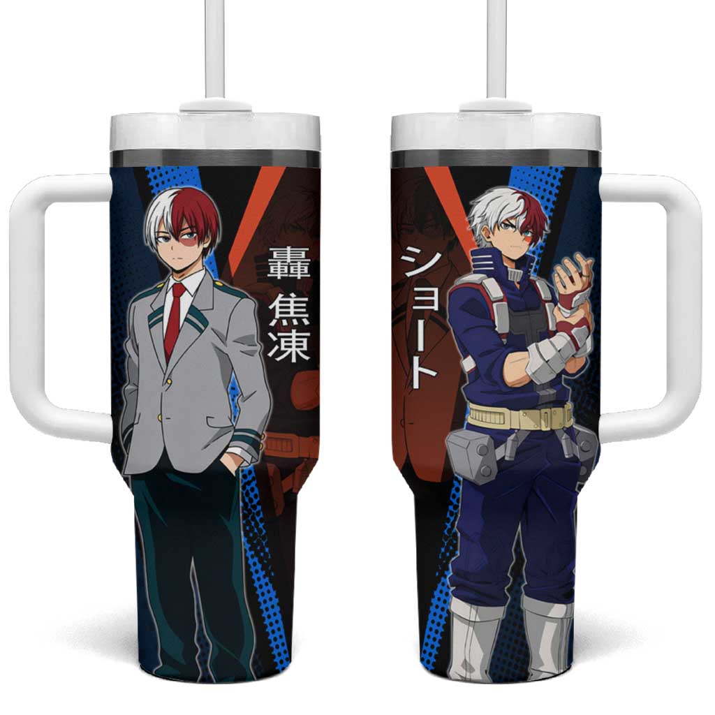 Shoto Todoroki Half-Cold Half-Hot Tumbler With Handle Japanese Comic Book Style TS04