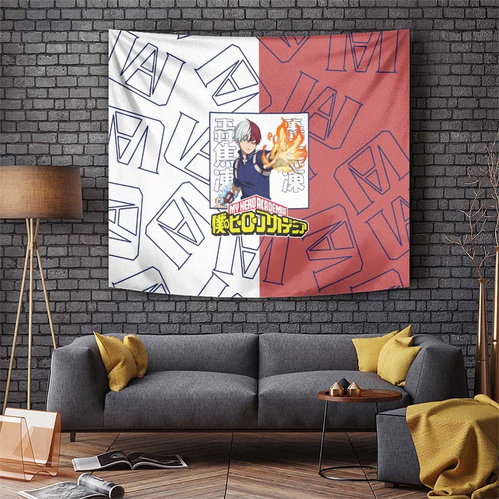 Shoto Todoroki Mix Emblem - My Hero Academia Tapestry Anime Style TS04 Shoto Todoroki Mix Emblem - My Hero Academia Tapestry Anime Style TS04