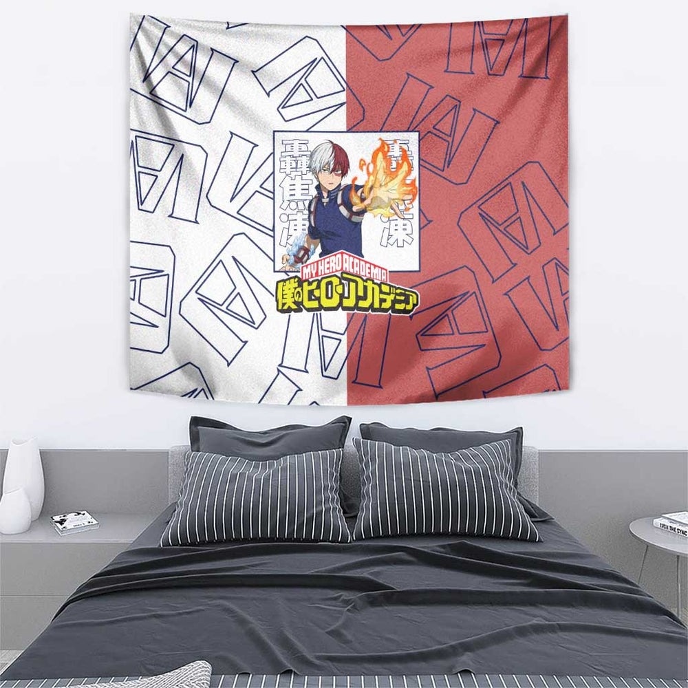 Shoto Todoroki Mix Emblem - My Hero Academia Tapestry Anime Style TS04 Shoto Todoroki Mix Emblem - My Hero Academia Tapestry Anime Style TS04