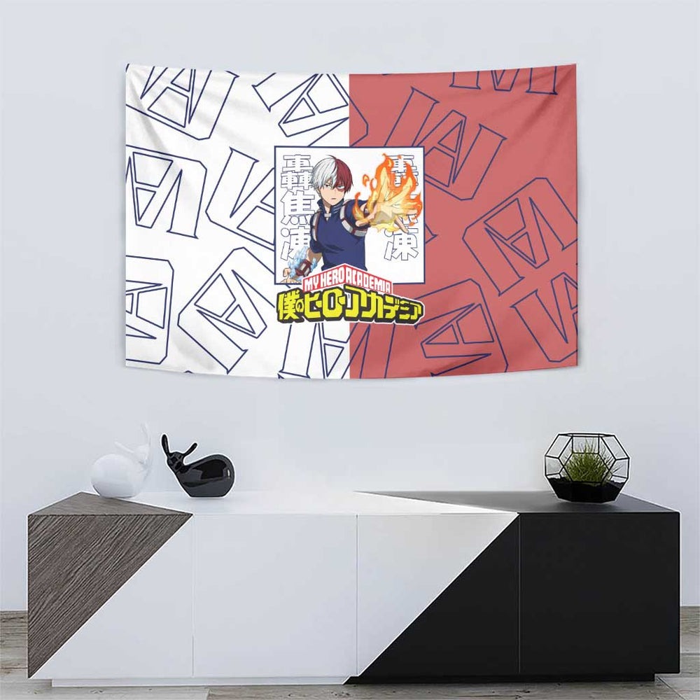 Shoto Todoroki Mix Emblem - My Hero Academia Tapestry Anime Style TS04 Shoto Todoroki Mix Emblem - My Hero Academia Tapestry Anime Style TS04