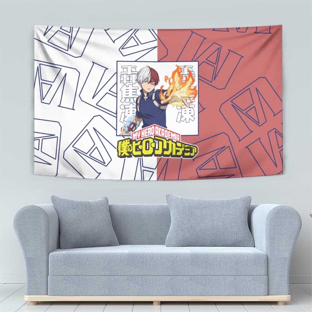 Shoto Todoroki Mix Emblem - My Hero Academia Tapestry Anime Style TS04 Shoto Todoroki Mix Emblem - My Hero Academia Tapestry Anime Style TS04