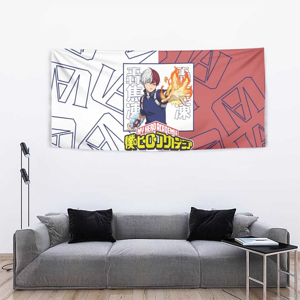Shoto Todoroki Mix Emblem - My Hero Academia Tapestry Anime Style TS04 Shoto Todoroki Mix Emblem - My Hero Academia Tapestry Anime Style TS04