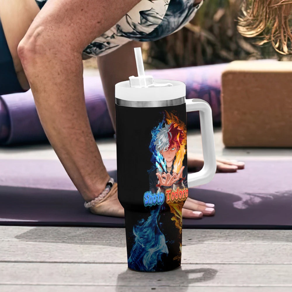 Shoto Todoroki - My Hero Academia Tumbler With Handle Anime Style TS04 Shoto Todoroki - My Hero Academia Tumbler With Handle Anime Style TS04