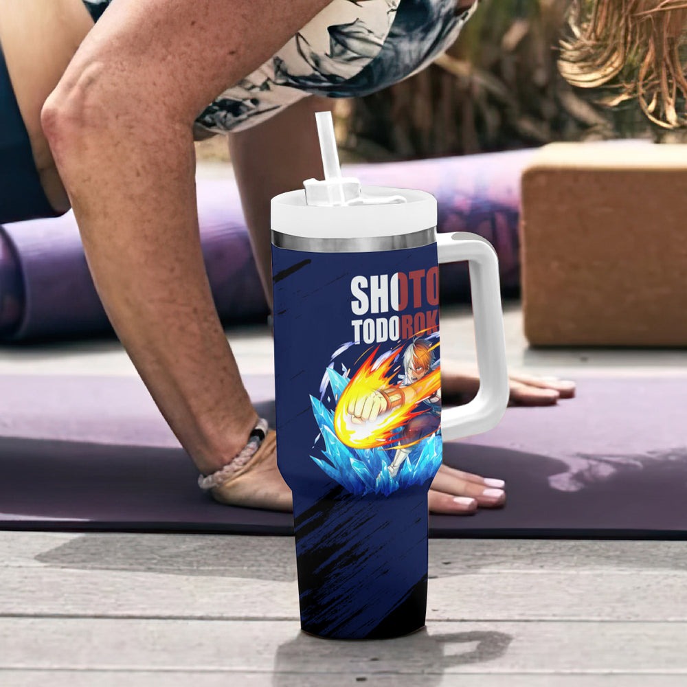 Shoto Todoroki Tumbler With Handle My Hero Academia TS04