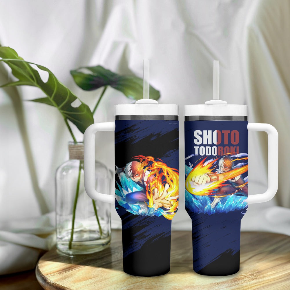 Shoto Todoroki Tumbler With Handle My Hero Academia TS04