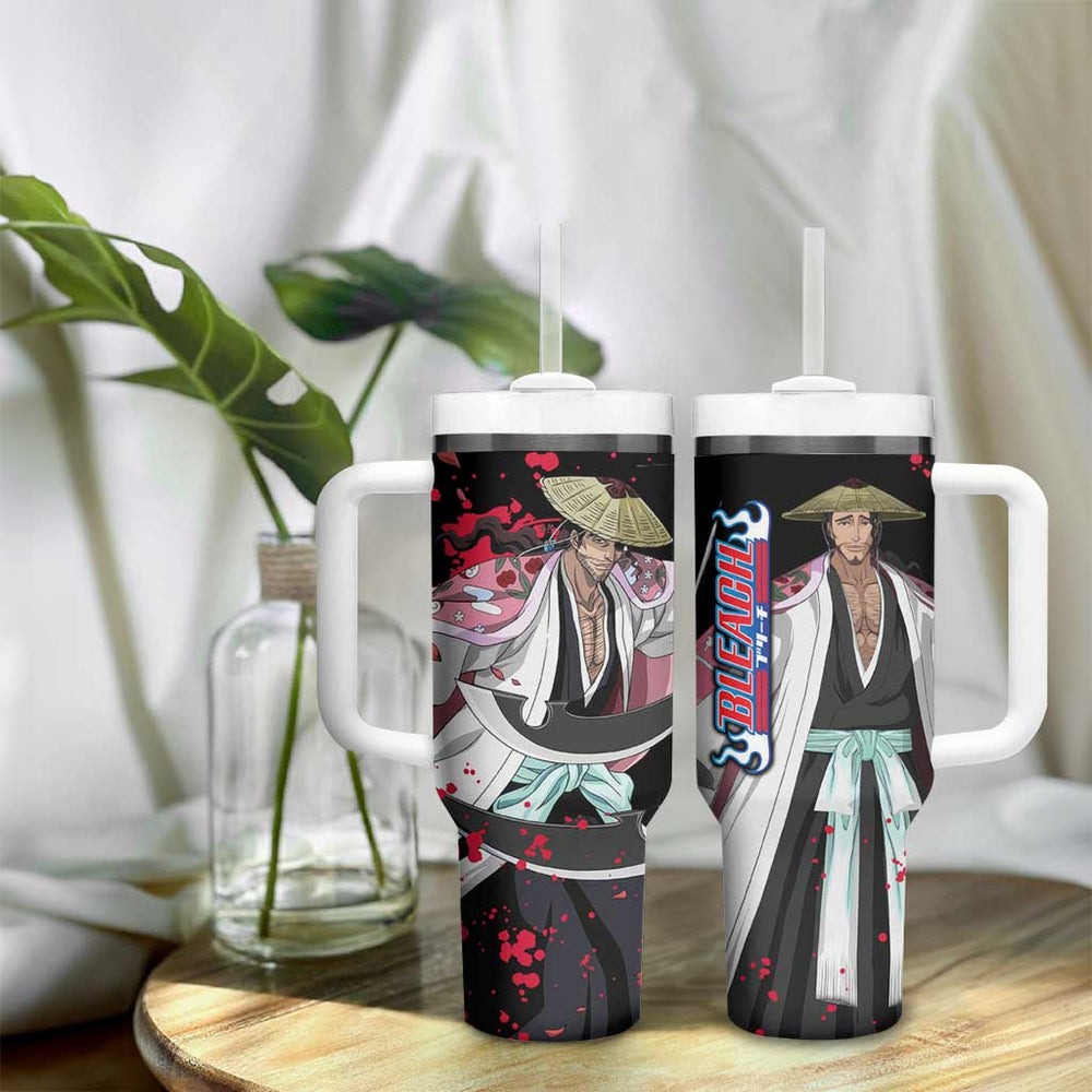 Shunsui Kyoraku - Bleach Tumbler With Handle Anime Style TS04 Shunsui Kyoraku - Bleach Tumbler With Handle Anime Style TS04