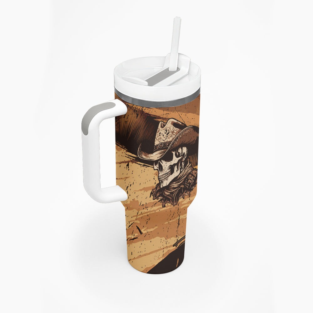 Skull Cowboy Tumbler With Handle Rise Em Cowboy TS04 Skull Cowboy Tumbler With Handle Rise Em Cowboy TS04