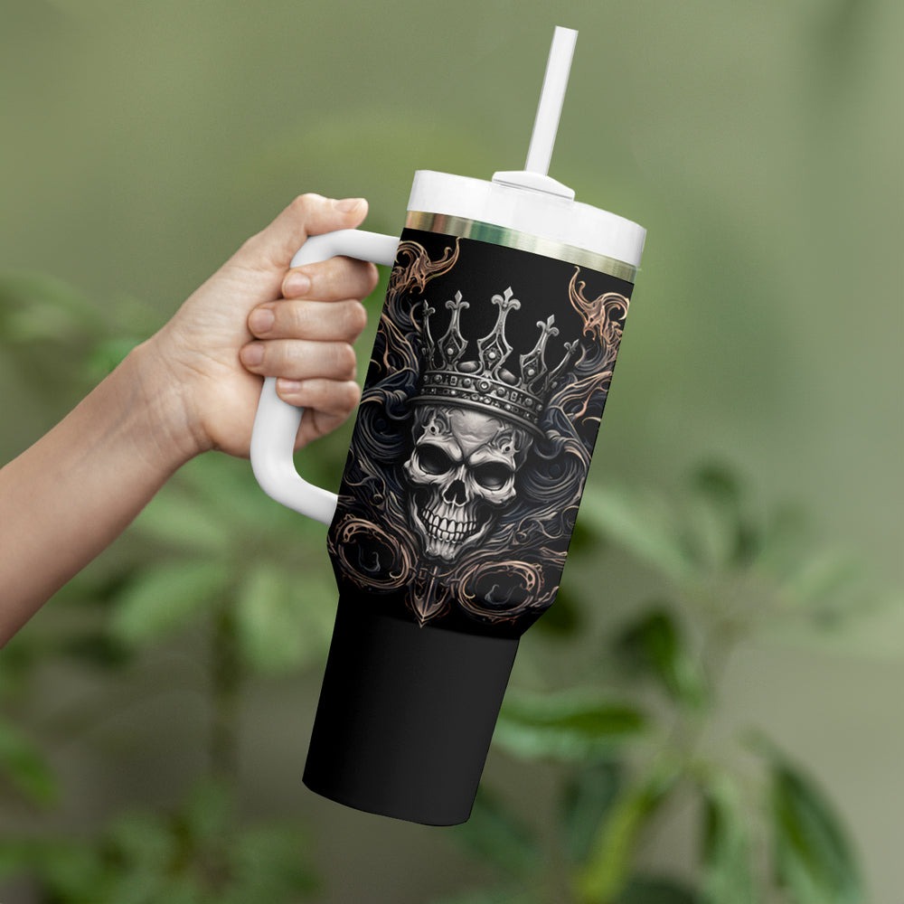 Skull Fantasy Tumbler With Handle Who Needs Inner Demons When You Are The Demon TS04 Skull Fantasy Tumbler With Handle Who Needs Inner Demons When You Are The Demon TS04