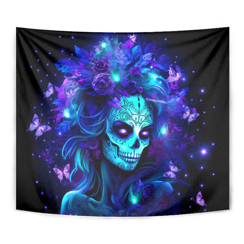 Skull Girl Tapestry Yes I'm A Bitch But Not Yours DT01