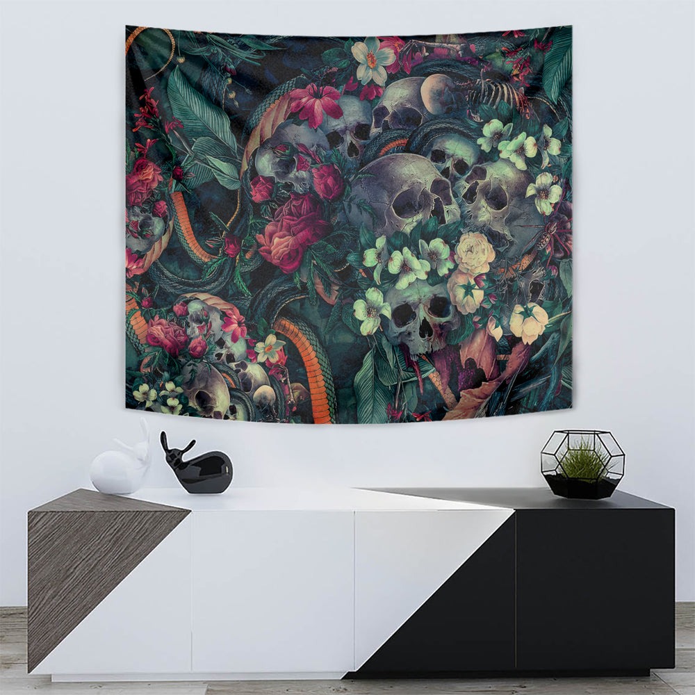 Skulls and Snakes Tapestry DT02 Skulls and Snakes Tapestry DT02